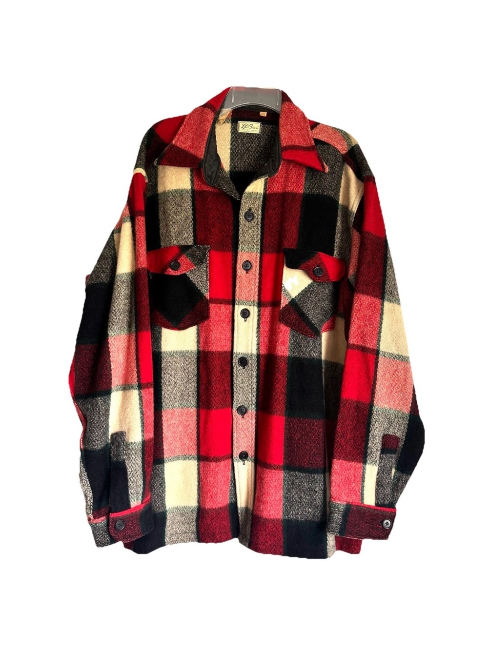LL Bean Vintage 50’s 60’s Plaid Wool Hunting Shacket Size XL